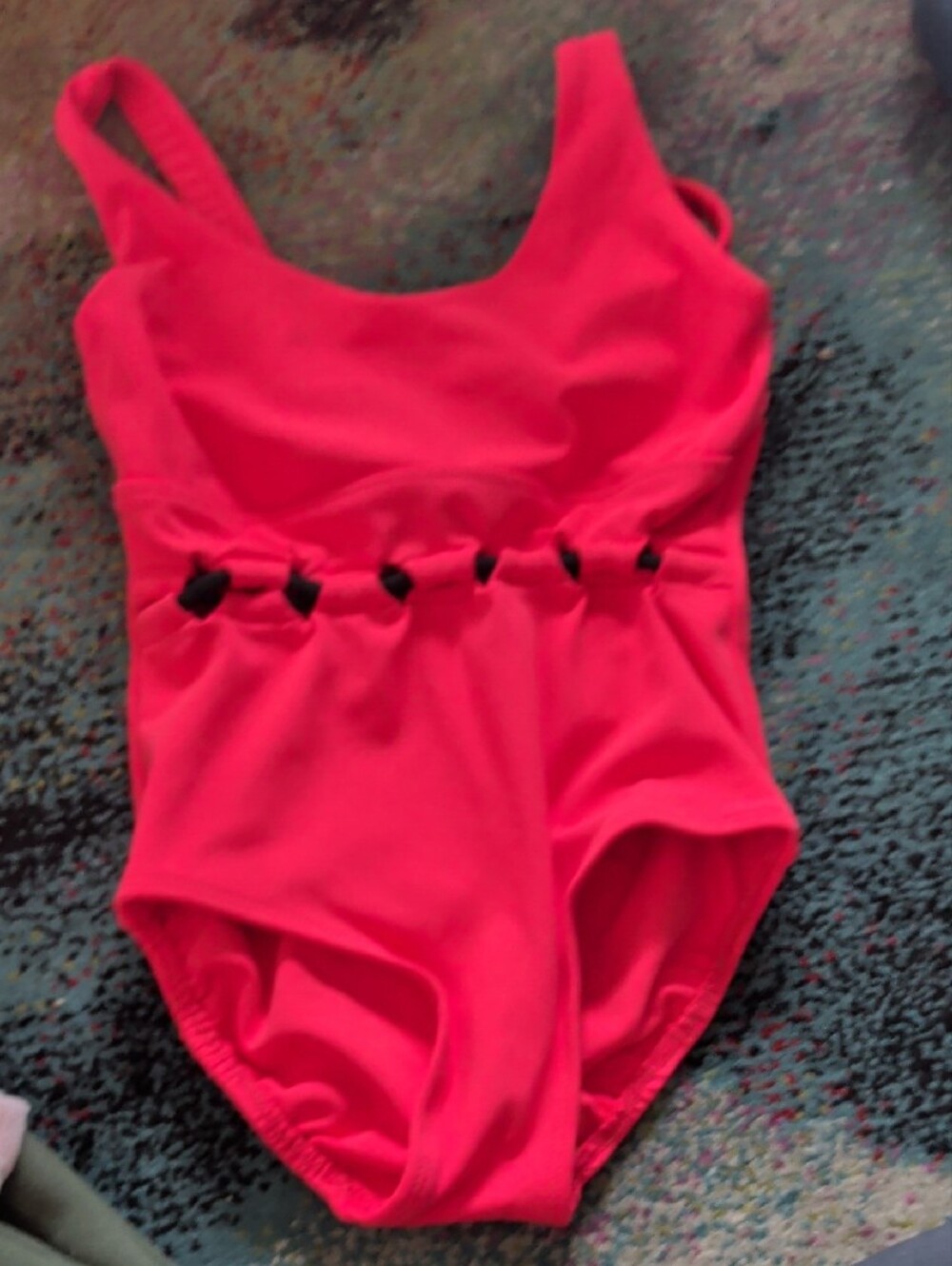 FIVE dancewear  Kids One-Piece Leotard in Bright Coral Pink -YXL